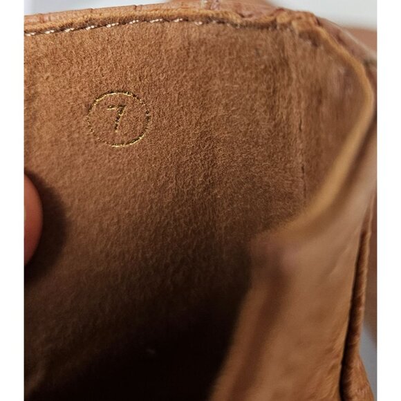 Womens Size 7 Tan Faux Leather Snake Print Ankle Boots Block Heel & Pointed Toe - Picture 5 of 11